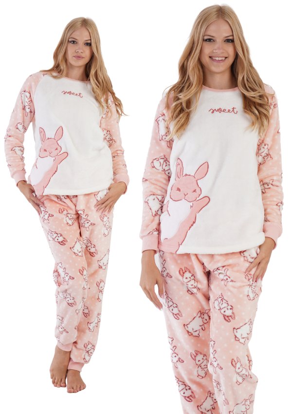 ciepla-pizama-660vjb.jpg Piżama Damska na zimę pluszowa L ciepła gruba dres wellsoft z kieszeniami Vienetta | Moda Sklep EMPIK.COM - obrazek 1
