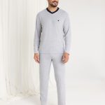 Piżama męska Regina 489 frotte – ciepła bawełniana M–2XL