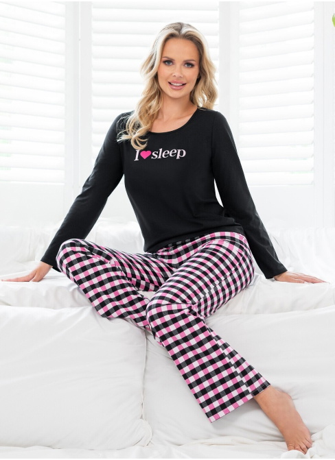 damskie-pizamy-101xft.jpg Piżama damska Donna Sleep Long czarny - obrazek 1