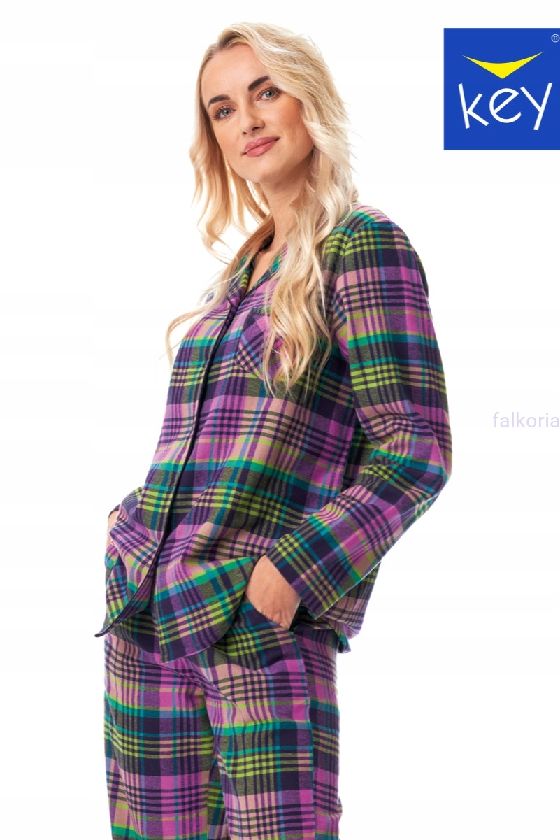 pizama-damska-flanelowa-181nqg.jpg KEY piżama damska LNS 409 FLANELOWA rozpinana # 2XL 44 HURTOWNIA rajstop i bielizny FALKORIA - obrazek 1