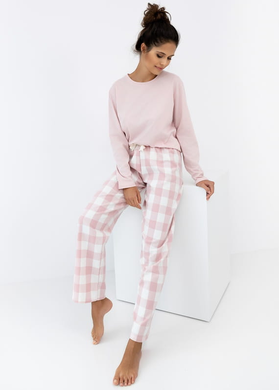 pizama-flanelowa-386fsx.jpg Piżama damska Sensis Saylor flanelowe spodnie - obrazek 1