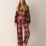 Flanelowa piżama w kratkę Kolor czerwony RESERVED 953EX 33X