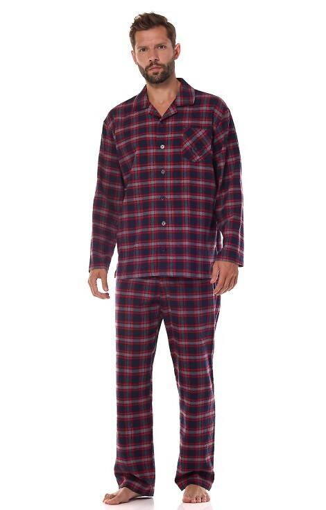pizama-flanelowa-meska-298yaj.jpg 2471 Ben Piżama Męska flanelowa L&L granatowa - obrazek 1