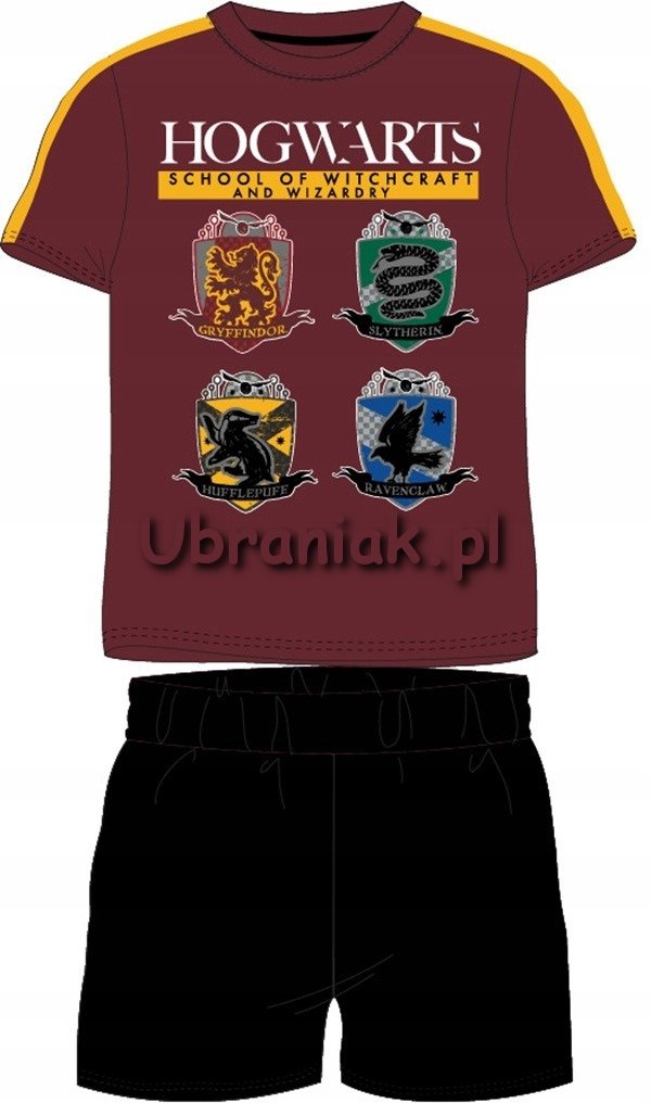 pizama-harry-potter-260prw.jpg Piżama Harry Potter Hogwarts bordowa - obrazek 1