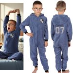 HARRY POTTER Ravenclaw Jednoczęściowa piżama dziecięca, POLAROWA CIEPŁA piżamka, onesie z kapturem 7 8 lat 128cm
