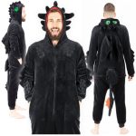 KIGURUMI ONESIE PIŻAMA MĘSKA NOCNA FURIA SZCZERBATEK CZARNA ROZPINANA L, 5903760284497 • Cena • Opinie Allegro