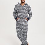 Piżama męska, kombinezon Alaska Italian Fashion granat
