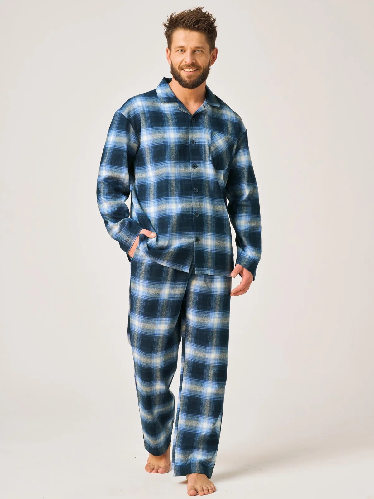 pizama-meska-3xl-528cyb.webp Piżama Key Męska MNS 432 R.3XL 4XL Flanela Modny Sklep - obrazek 1