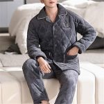 Koralowa aksamitna piżama Męska zimowa gruba ocieplana bawełną kurtka może nosić flanelowe ubrania domowe : Amazon.pl: Moda