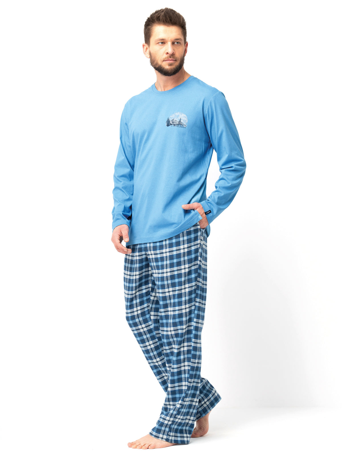 pizama-meska-zimowa-772rxw.jpg ZIMOWA MĘSKA PIŻAMA Z FLANELOWYMI SPODNIAMI L - obrazek 1