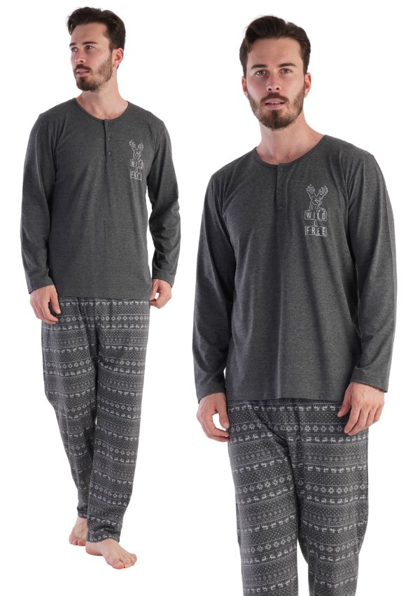 pizama-meska-zimowa-930cws.jpg Piżama Męska bawełniana Vienetta 2XL duże rozmiary z długim rękawem zimowa - obrazek 1