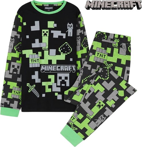 pizama-minecraft-624zmy.jpg PIŻAMA DLA CHŁOPCA MINECRAFT CREEPER piżama męska długi rękaw rozmiar 13 14, 7613035163980 • Cena • Opinie Allegro - obrazek 1