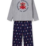 United Colors of Benetton STRANGER THINGS PRINTED PYJAMAS Zestaw bielizny nocnej/szary Zalando.pl