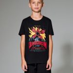 Piżama dwuczęściowa Stranger Things Kolor czarny SINSAY 291EV 99X