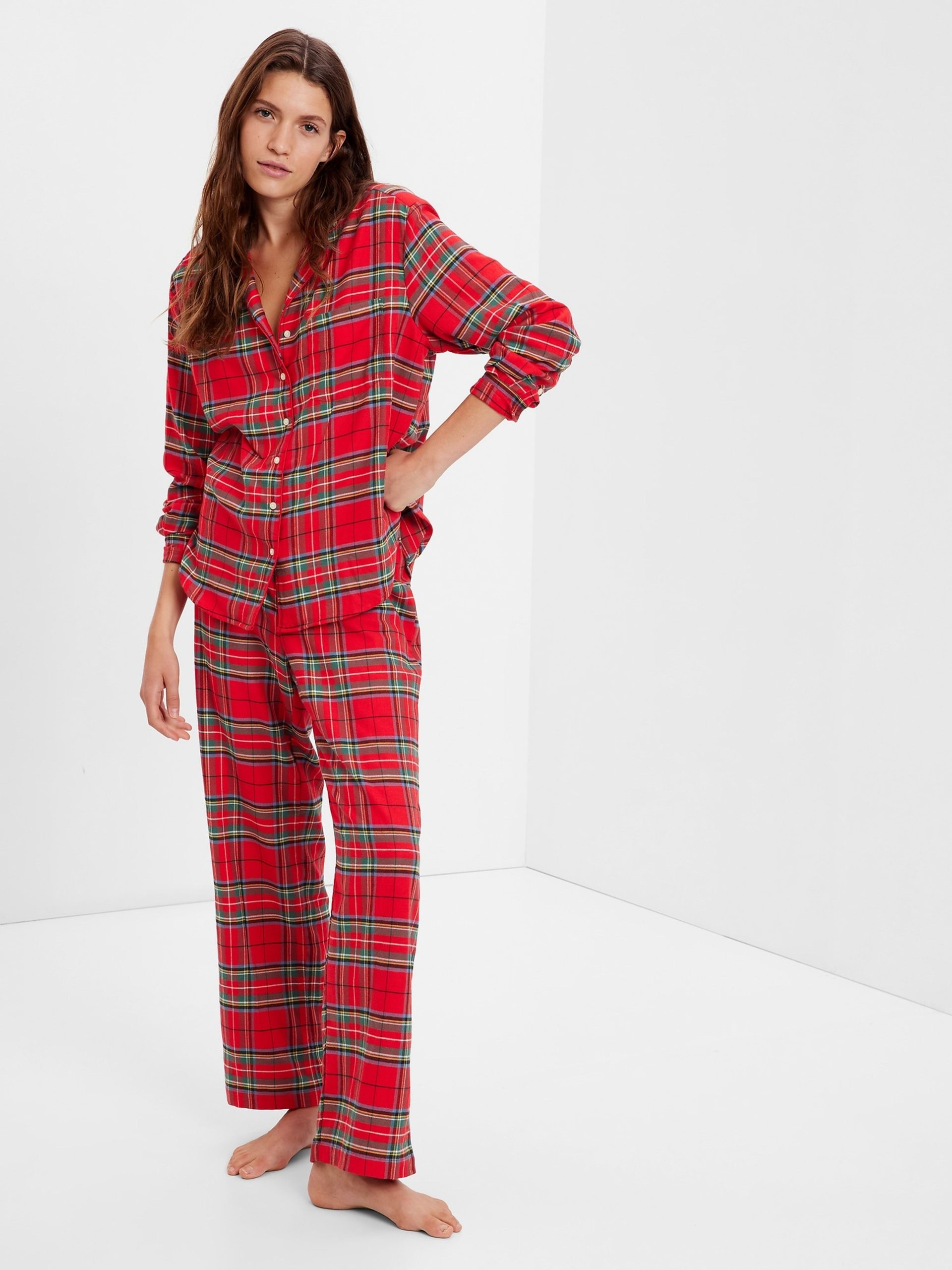 pizama-w-kratke-572wkc.jpg Flanelowa piżama w kratę - obrazek 1