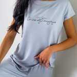 Piżama damska szara WISKOZA capri Muzzy
