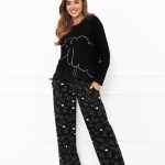 Piżama damska Bonnie – bawełna, długi rękaw, długie spodnie, owieczki Italian Fashion