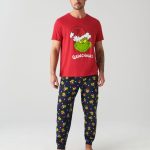 Piżama Grinch Kolor czerwony SINSAY 2826O 33X