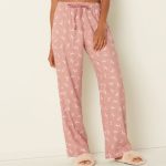 Vs Victorias Secret Pink Flannel Sleep Pant Tight Leggings Pajama Dogs M | eBay