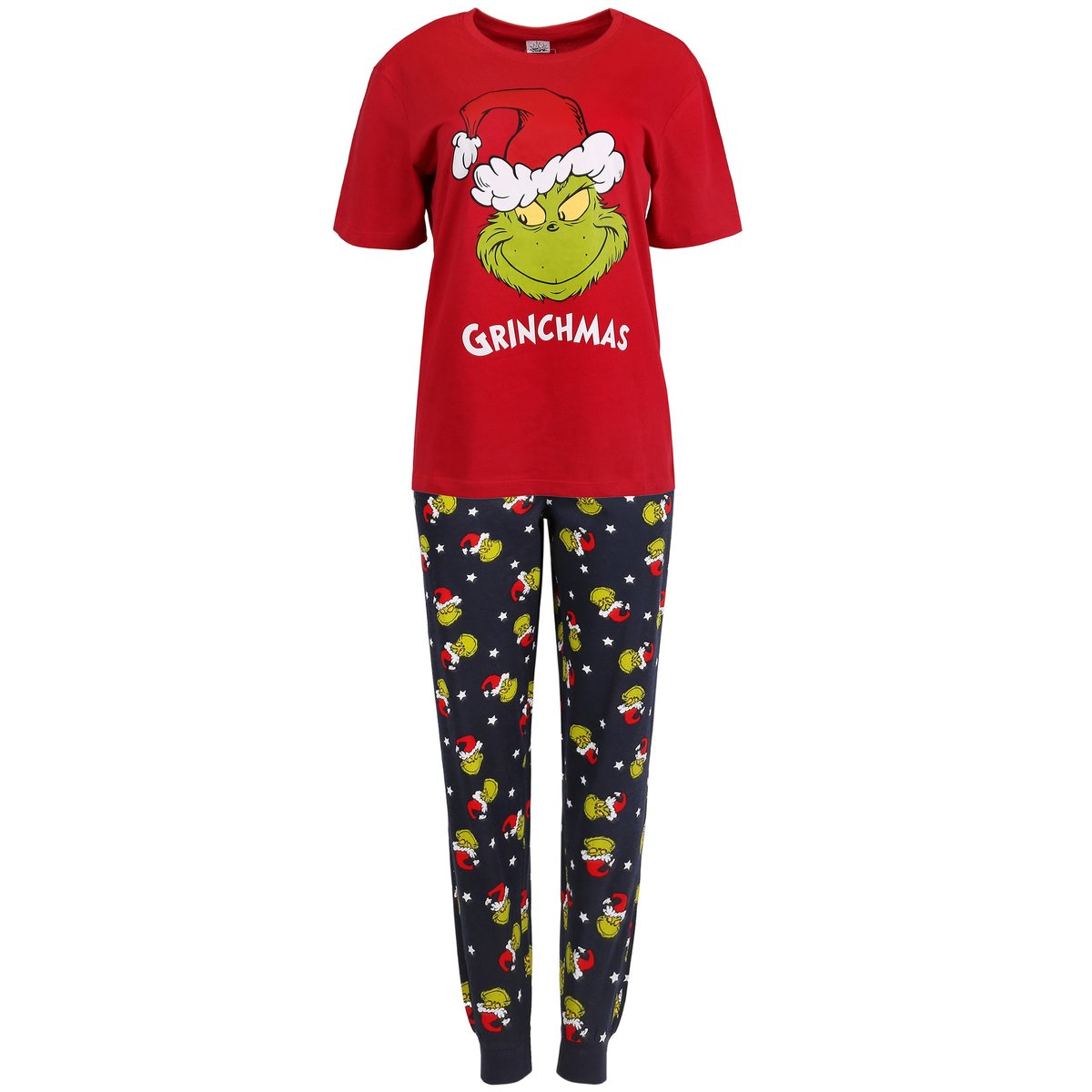 meska-pizama-swiateczna-462hrz.jpg The Grinch Świąteczna piżama męska, piżama z długimi spodniami XS - obrazek 1