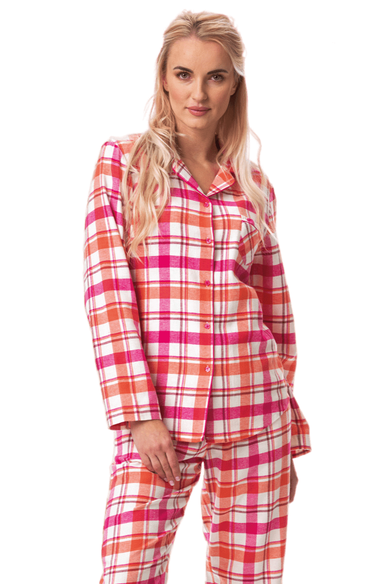 pizama-damska-flanelowa-074skc.png KEY PIŻAMA DAMSKA FLANELOWA LNS 437 B23 - obrazek 1
