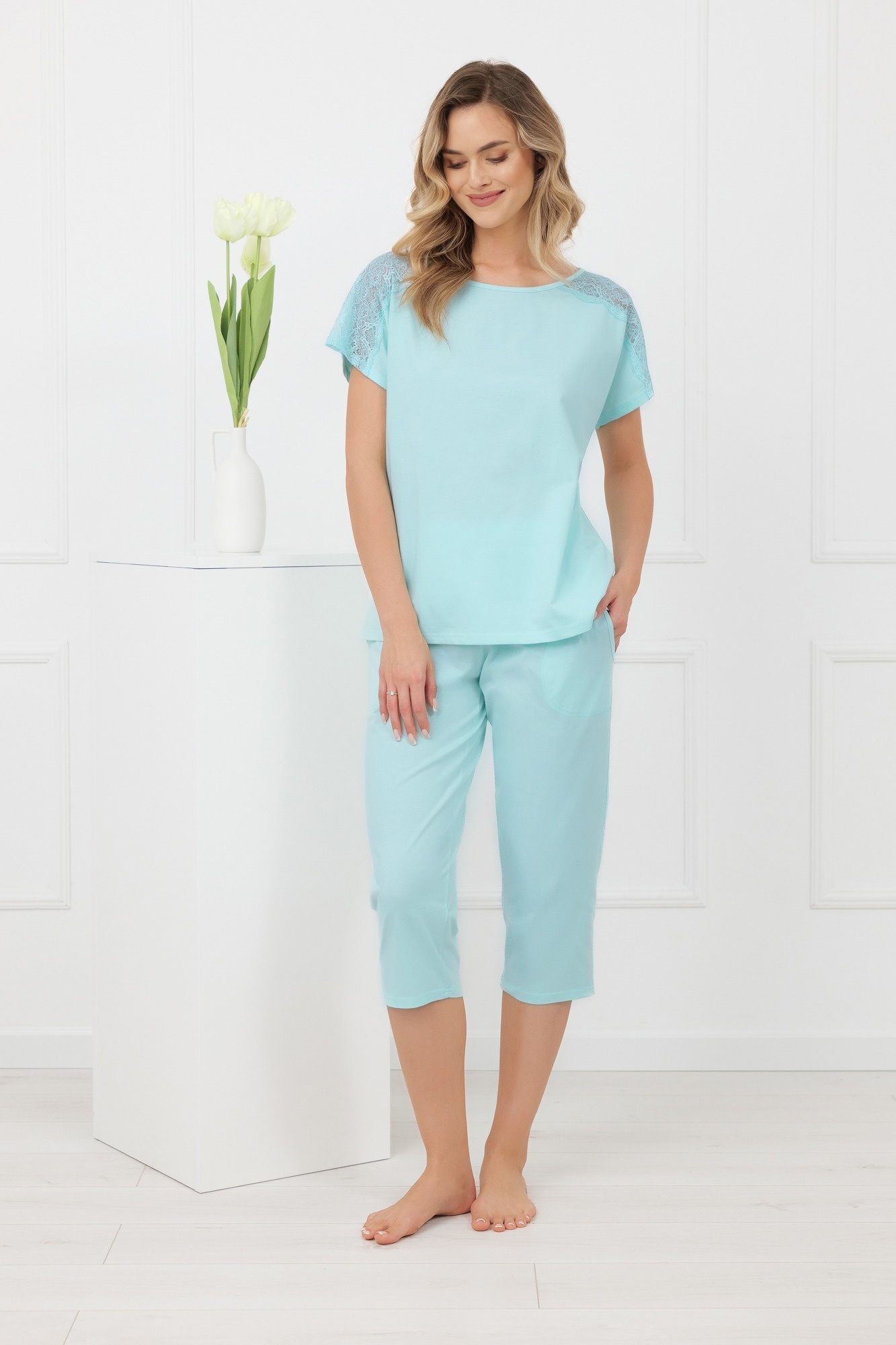 pizama-damska-italian-fashion-754wyv.jpg Piżama damska krótki rękaw, 3/4 spodnie Sensual italianfashion.pl - obrazek 1