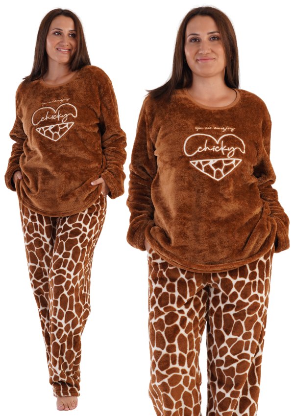 pizama-damska-zimowa-016kfc.jpg Piżama Damska Zimowa Pluszowa 2Xl Duże Rozmiary Ciepła Gruba Dres Plus Size Vienetta | Moda Sklep EMPIK.COM - obrazek 1