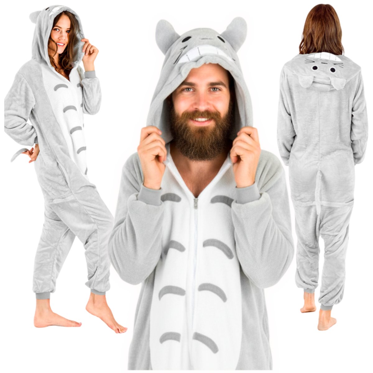 pizama-jednoczesciowa-meska-903wmb.jpg Totoro kigurumi onesie piżama męska przebranie kombinezon prezent S - obrazek 1