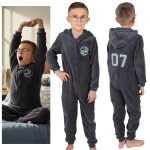 HARRY POTTER Slytherin Jednoczęściowa piżama dziecięca, POLAROWA CIEPŁA piżamka, onesie z kapturem 7 8 lat 128cm