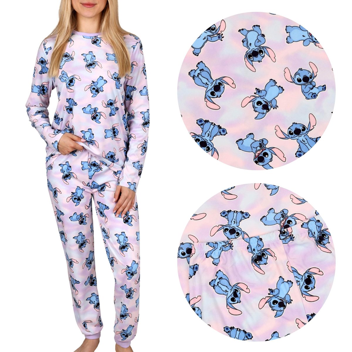 pizamka-dla-dziewczynki-964frn.jpg Disney Lilo i Stitch Piżama dla dziewczynki z długimi rękawami, polarowa 5 6 lat 116 cm - obrazek 1